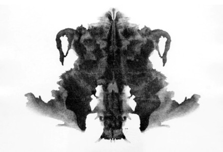 pic of inkblot showing likeness of one smashed cockroach